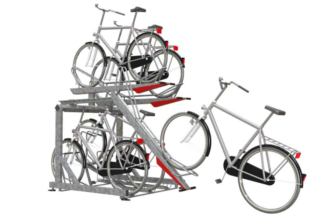 Cykelparkering med två våningar