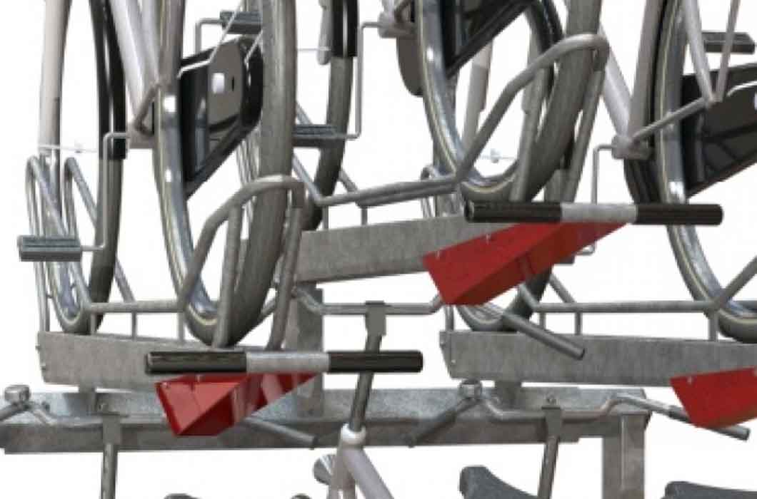 Cykelparkering med två våningar