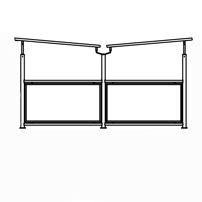 Basta Dubbel 1+1 Sektioner - Nät Låg