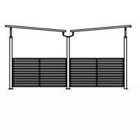 Basta Dubbel 1+1 Sektioner - Stålspaljé Låg