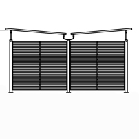 Basta Dubbel 1+1 Sektioner - Träspaljé Hög