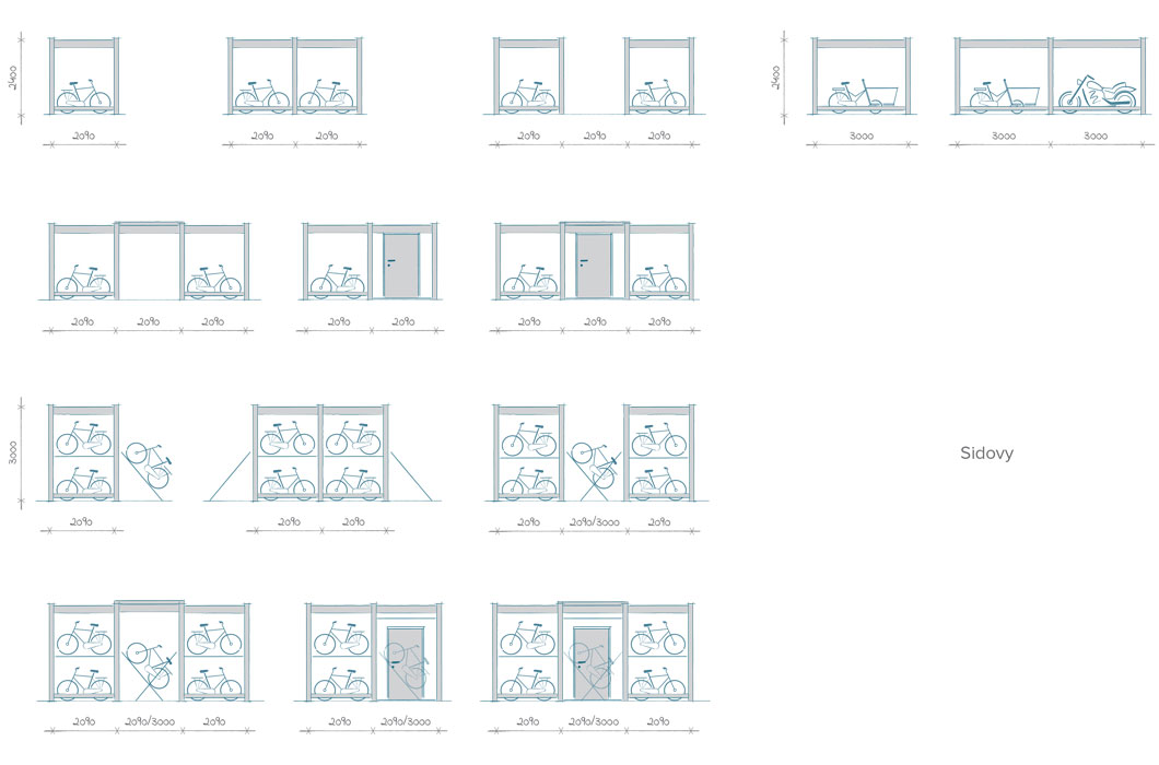 Cykeltak Quattro ritningar