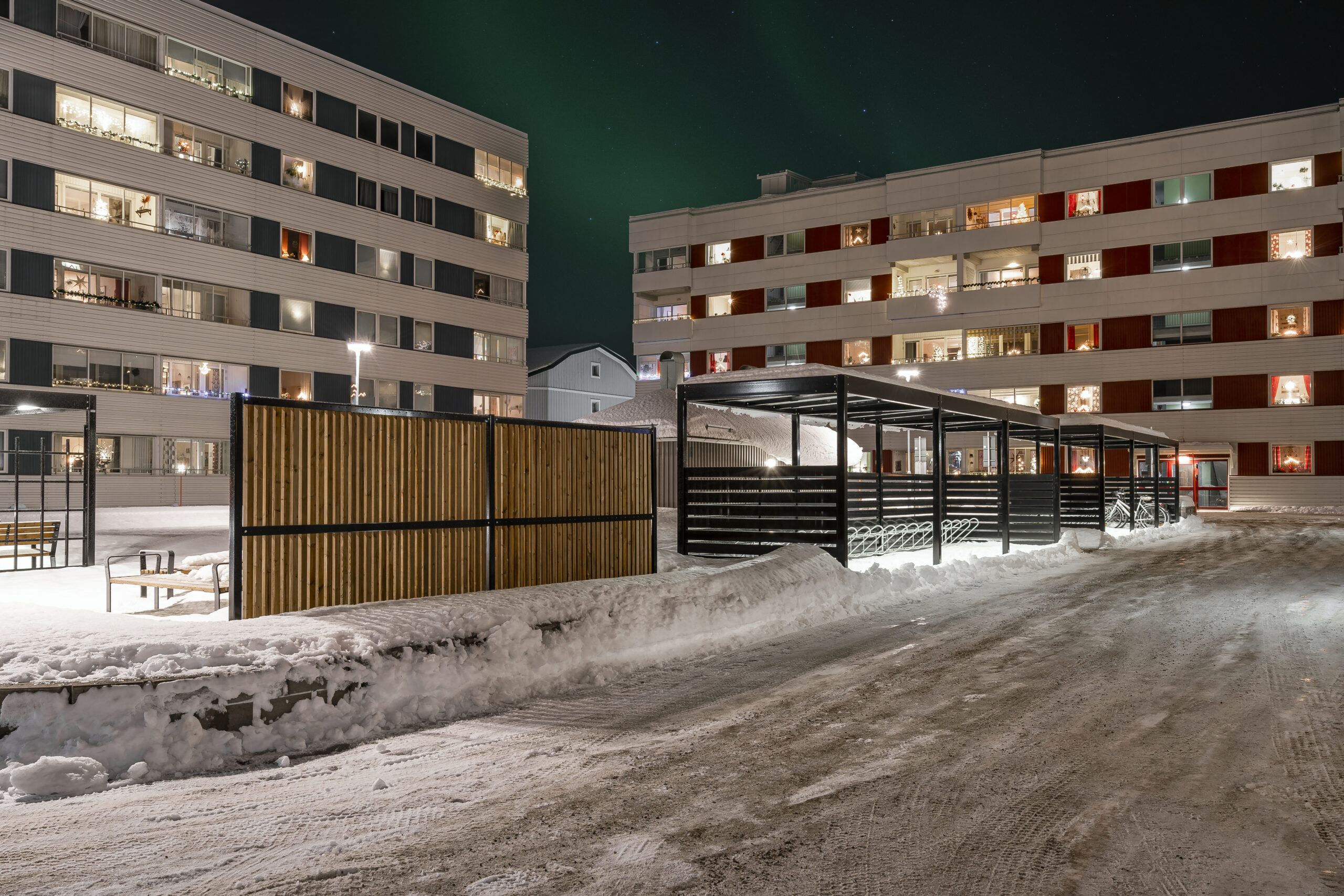 Quattro cykeltak, Sörby skärmvägg, Botan möbler, Quattro pergola