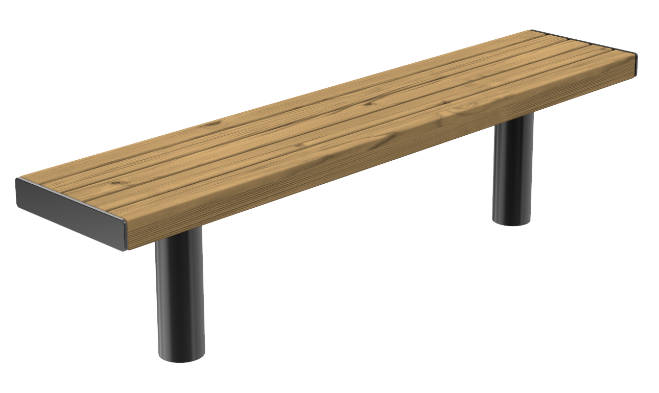 Parkmöbel Line smal bänk Utemiljö