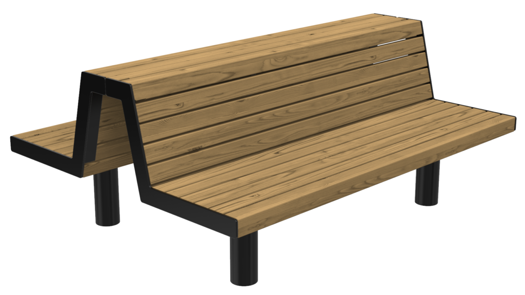 Parkmöbel Line dubbelsidig trappsoffa Utemiljö