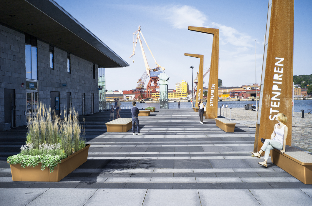 Planteringskärl Haga. Utemiljö. Parkmöbler.