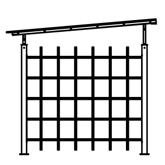 Basta raka stålsticks - Hög gavel