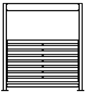 Cykeltak Quattro - Låg stålspaljé