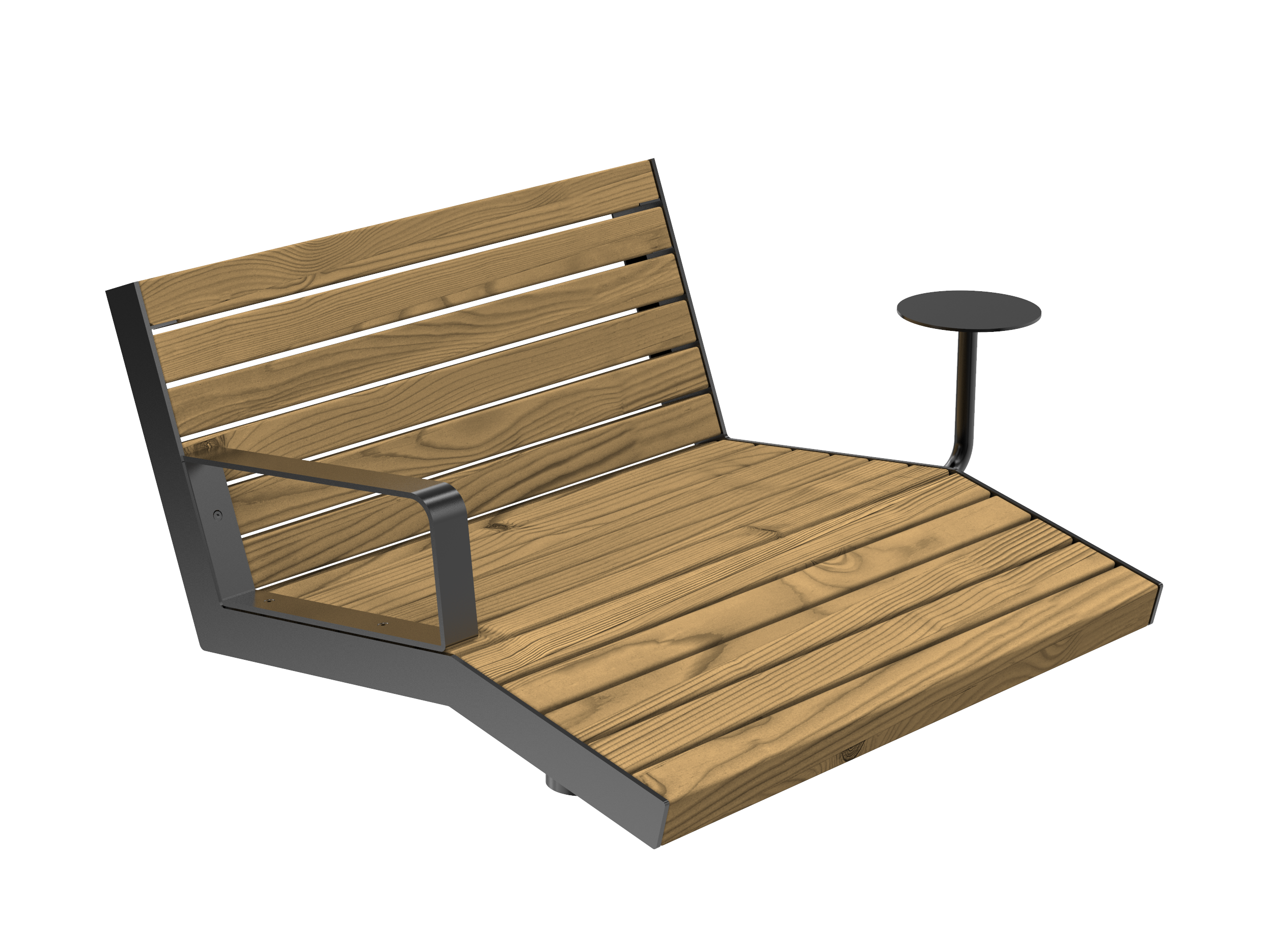 Line Lounge solstol svart